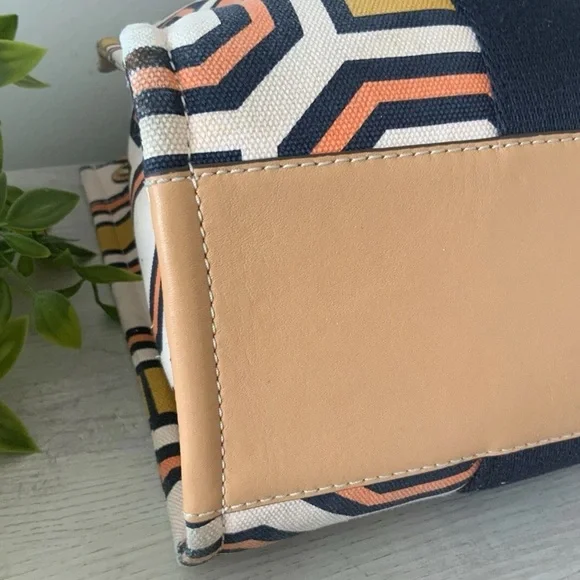 TORY BURCH X DAVID HICKS OCTAGON LARGE TOTE BAG